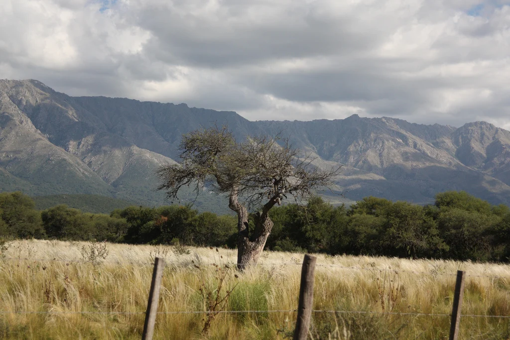 Paisaje de las sierras de Córdoba cerca de Nono